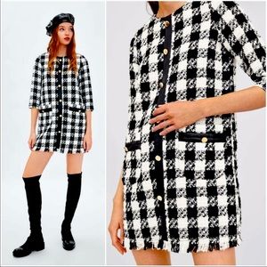 Zara Bloggers favorite Tweed Dress NWT